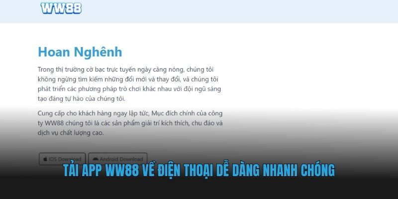 Tải app WW88 về điện thoại dễ dàng nhanh chóng